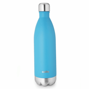 Cello Duro Tuff Steel Series- Swift Double Walled Stainless Steel Water Bottle with Durable DTP Coating, 750ml, Blue