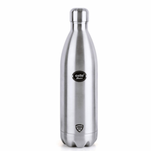 Cello Swift Thermosteel Water Bottle 500ml, Silver | Double Walled Vacuum Insulated Flask Bottle | Keeps Drinks Hot or Cold for 24 Hours | Easy To Carry | Ideal For Water, Tea, Coffee & Cold Beverages