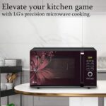 LG 32 L Convection Microwave Oven (MC3286BRUM, Black, 360° Motorised Rotisserie for Bar-be-queing, 301 Auto Cook Menu, Stainless steel cavity, Indian Cuisine, Tandoor Se, Steam Clean & Diet Fry)