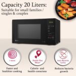LG 20 L Grill Microwave Oven (MH2044DB, Black, Quartz Heater, I-Wave Technology, Indian Cuisine, Auto Cook Menu, Steam Clean, Anti-Bacterial Cavity & Health plus Menu)
