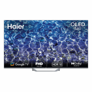 Haier 32 Inch Full HD QLED Smart Google TV (H32S80FFX) with Google Assistant Frameless Design, Dolby Audio , Black