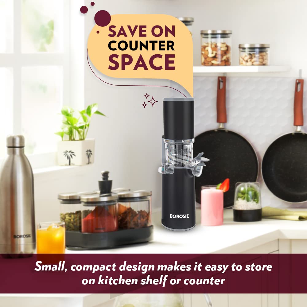 Borosil 130W Easy Cold Press Slow Juicer 8