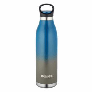 Borosil Hydra Color Crush 700 ml Stainless Steel Wate Bottle | Double Wall Vacuum Insulated Flask | 24 Hrs Hot & Cold | 1 Year Warranty, Blue