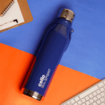 Cello Bentley Stainless Steel Flask, 800ml, Blue | 24 Hours Hot and Cold Thermoflask | Leak Proof & Screw Top Lid | Ideal for Office, Gym, Home, Kitchen, Hiking, Trekking, Travel Bottle