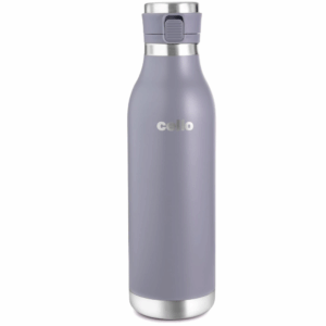 Cello Duro Jet Thermosteel Water Bottle 600 ml, Green | ISI Certified Double Wall Vacuum Insulated | Easy to Sip & Pour Wide Mouth, Push Button Leak Proof Lid | Insulated Hot & Cold Thermos Bottle