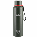 Cello Duro Kent Thermosteel Water Bottle 750ml, Military Green | ISI Certified | 24 Hours Hot & Cold Flask | Double Walled Vacuum Insulated Bottle | Ideal for Personal Use, Corporate & Festive Gifting
