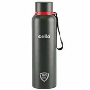 Cello Duro Kent Thermosteel Water Bottle 750ml, Military Green | ISI Certified | 24 Hours Hot & Cold Flask | Double Walled Vacuum Insulated Bottle | Ideal for Personal Use, Corporate & Festive Gifting