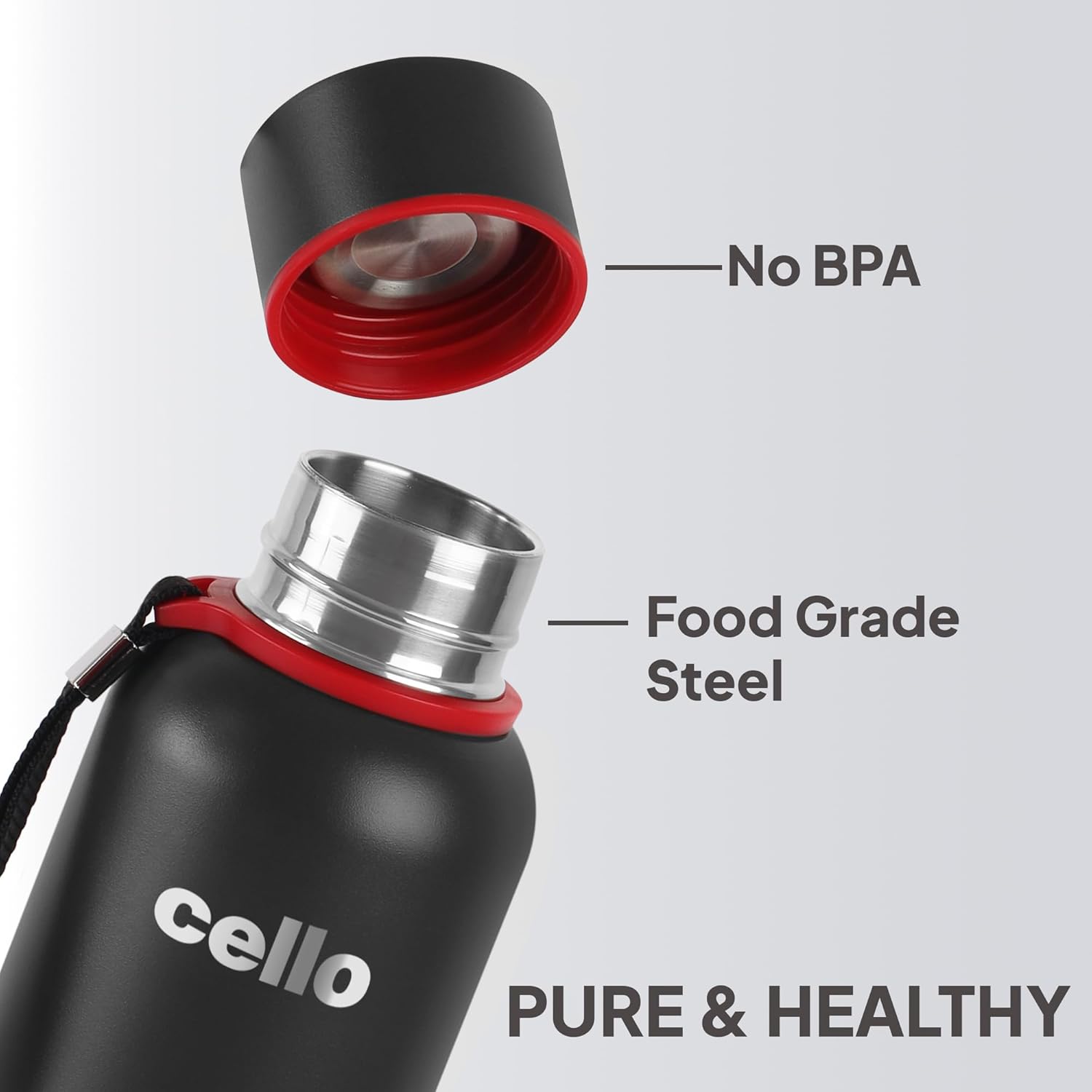 Cello Duro Kent Thermosteel Water Bottle 550ml, 5