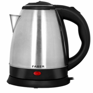 Faber Electric Kettle With Stainless Steel Body, FK 1.8 Litres Boiler For Water, SS, (FK 1.8L SS), 2200 Watt