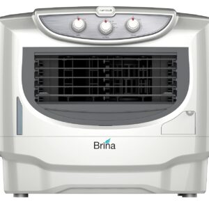 Havells Brina 50L Window Air Cooler for home | Powerful Air Delivery | Everlast Pump | 3 Side Woodwool Pads | Heavy Duty | With Trolly