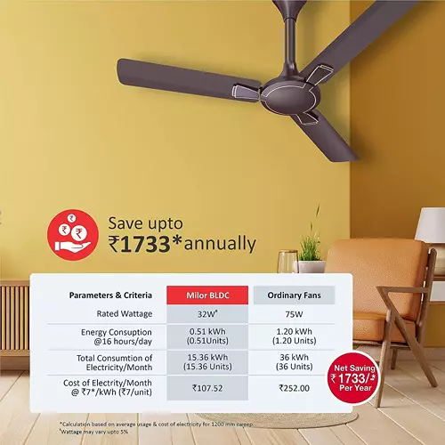 HAVELLS FAN MILLOR DUSK BLDC 1200MM2