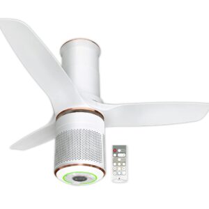 Havells Stealth Puro Air 1250mm Ceiling Fan with Air Purifier & Remote Control (Peral White LT Copper, Pack of 1)