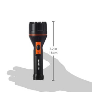 Havells 1W LED Rechargeable Torch|Lithium-ion Battery|Fast Charging|Energy Efficient|Bright White Low Beam LED