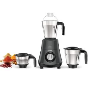Havells Hydro 750 Watts Mixer Grinder With 3 Wider Mouth Stainless Steel Jar, Hands Free Operation