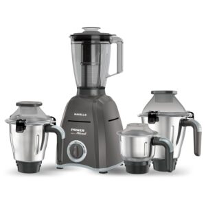 Havells Power Hunk (4 Jar) 800 watt Mixer Grinder with 3 Wider mouth Stainless Steel Jar, Hands Free operation, SS-304 Grade Blade & 7 year motor warranty