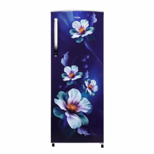 Haier 235L 2 Star Direct Cool Single Door Refrigerator|Toughened Glass Shelves|Large Veg Box|Fast Freezing with Longer Cooling Retention|Easy & Safe Clean Back (HRD-2562CMK-N, Marine Karen)