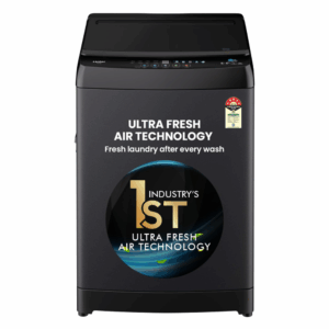Haier 8 kg 5 Star Ultra air fresh Fully Automatic Top Load (HWM80-316PBK,Black)