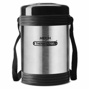 MILTON Legend 4 Thermosteel Tiffin Box, (4 Containers) 260 ml Each, Silver,Alloy Steel