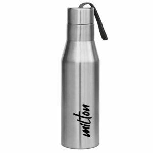 MILTON Super 750 Stainless Steel Water Bottle 650 ml, Single Walled, ISI Certified I Leak Proof Lid, Rust Proof I For School, Office, Gym I Silver