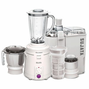 Sujata Multimix Juicer Mixer Grinder|900 Watts Double Ball Bearing Motor|22000 RPM|Non-Stop 90 Mins Running|3 Jars including 1750ml Blender with Coconut Milk Extractor,1000ml, 500ml Jar| (White)