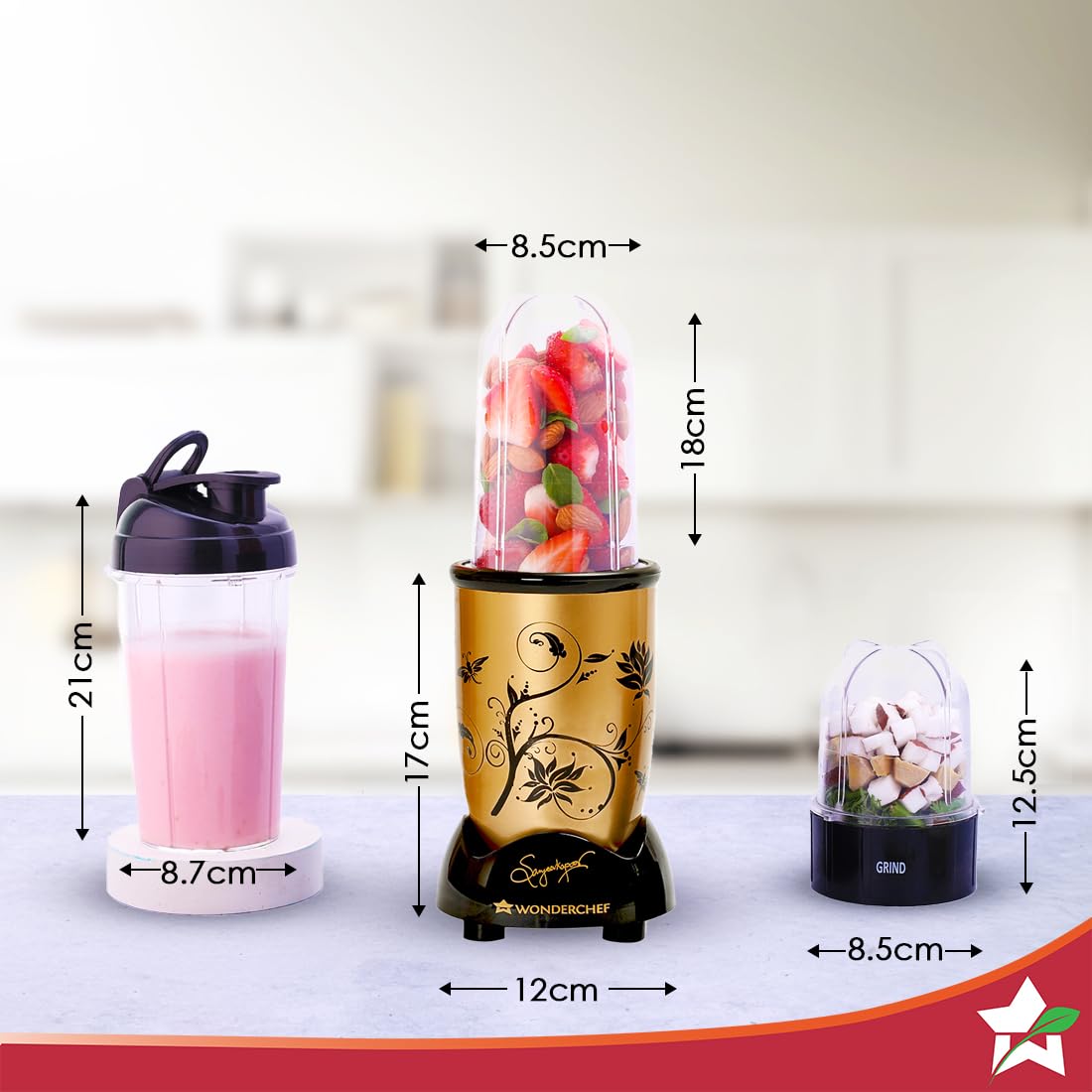 WONDERCHEF NB 2JAR CHAMPAGNE + SIPPER1