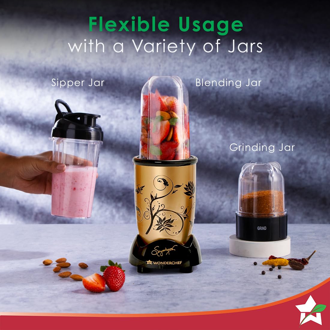 WONDERCHEF NB 2JAR CHAMPAGNE + SIPPER2