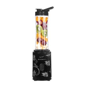 Wonderchef Nutri-Blend Personal Blender | Portable Blender | Smoothie Maker | One Touch Operation | 300 W Powerful 100% Full Copper Motor | Stainless Steel Blades | 2 Years Warranty | Black