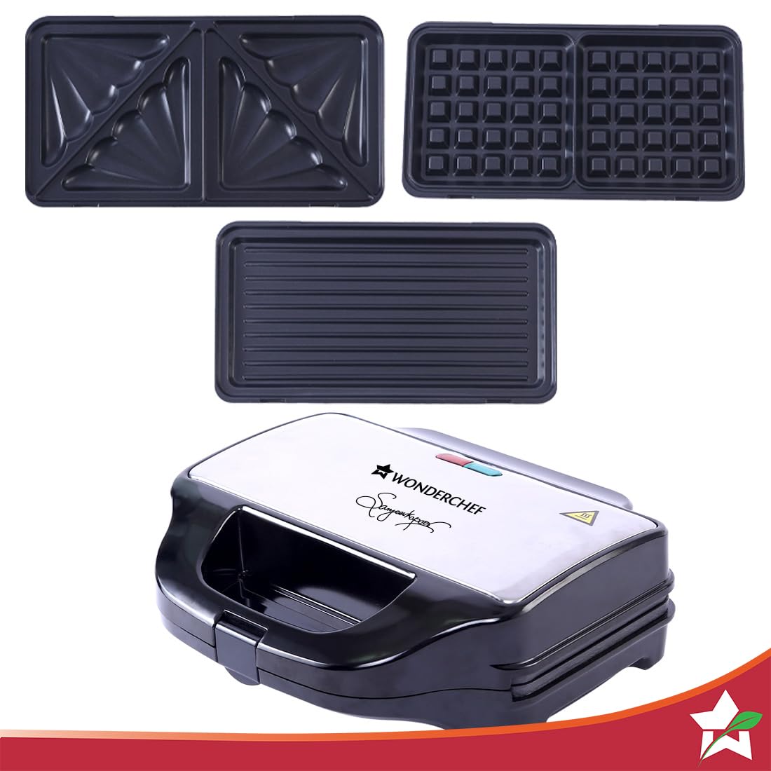 WONDERCHEF SANDWITCH MAKER PAROTA PLUS 3IN13