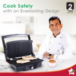 Wonderchef Sanjeev Kapoor Tandoor| Electric Contact Grill & Sandwich Maker |3-in-1 Appliance|1500 Watt|180 Degree Grilling|Cool Touch Handle|Auto Shut Off|LED Indicator|2 Year Warranty|Black & Silver