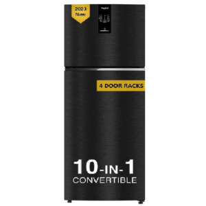 Whirlpool 308 L Frost Free Double Door 2 Star Convertible Refrigerator (Omega Black, IFPRO INV CNV 355 OMG BLK 2s TL-21814)
