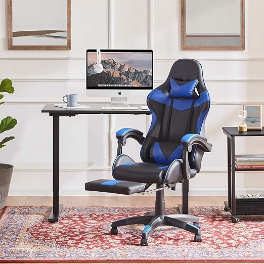 Lowndes ergonomic genuine discount leather gaming chair