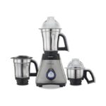 Preethi Steele 110V Mixer Grinder for Kitchen | 3 Jar, 550W Mixie| Perfect for Grinding | Silver/Black (MG 206) – Only use in USA & Canada
