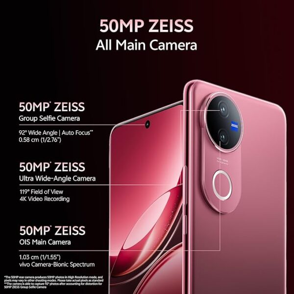 Vivo V50 5G (Rose Red, 12GB RAM, 512GB Storage) - Image 4