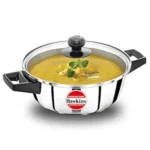 Hawkins 2 Litre Cook n Serve Casserole, Stainless Steel Saucepan with Glass Lid, Induction Pan, Sauce Pan for Cooking and Serving