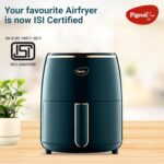 Pigeon Healthifry Digital Air Fryer, 360° High Speed Air Circulation Technology 1200 W with Non-Stick 4.2 L Basket – Green
