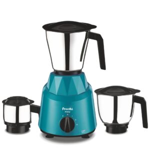 Preethi Plastic Prime Mixer Grinder for Kitchen I 3 Jars 750 Watt Mixie I Green (MG-286)