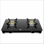 Preethi Luxe Pro 2 Burner Glass Manual Gas Stove  (2 Burners)