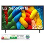 LG 108cm (43) NANO 83A Smart TV with α7 AI Processor 4K Gen8, Filmmaker Mode with Dolby Atmos 2025 43NANO83A6A
