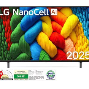 LG 189 cm (75) NanoCell TV (NANO83), α7 Gen8 AI Processor 4K, 60Hz Native Refresh Rate, 2025 75NANO83A6A