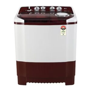 LG 8Kg Semi Automatic Washing Machine, Roller Jet Pulsator + Soak, Burgundy, 5 Star P8035SRAZA
