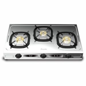 Preethi GLORY PLUSE 3B Stainless Steel Manual Gas Stove(GLORY2B)