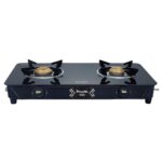 Preethi Alya 2 Burner Glass Top Gas Stove | 5-Year Warranty on Glass & Burners | ISI Certified