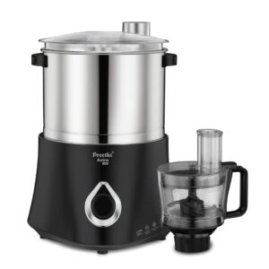 Preethi Stainless Steel Astra Expert Table Top Wet Grinder With Food Processor, 2 Liter (Black) 150 Watt