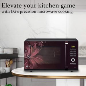 LG 32 L Convection Microwave Oven (MC3286BRUM, Black, 360° Motorised Rotisserie for Bar-be-queing, 301 Auto Cook Menu, Stainless steel cavity, Indian Cuisine, Tandoor Se, Steam Clean & Diet Fry)
