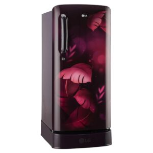 LG 185 L, 5 Star, Smart Inverter, Direct Cool Single Door Refrigerator (GL-D201APIU, Purple ILAN, Moist N Fresh, Auto Smart Connect & Base Stand Drawer)