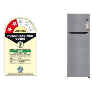 LG 246 L 3 Star Smart Inverter Frost-Free Double Door Refrigerator (GL-S262SELX, Ebony Sheen, Convertible)