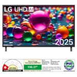 LG 108cm (43) 4K UHD AI TV (UA8300), α7 AI Processor Gen8, FILMMAKER MODE™, with Dolby Atmos 2025 43UA8300