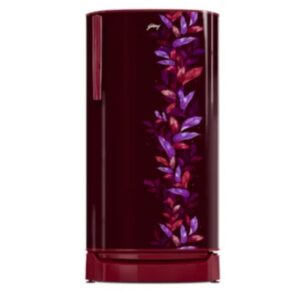 Godrej Single Door Refrigerator 183 Litres 1 Star RD ERIOPLS 205A THF LF WN Leaf Wine | Turbo cooling technology , Toughened Glass Shelf , Largest Freezer