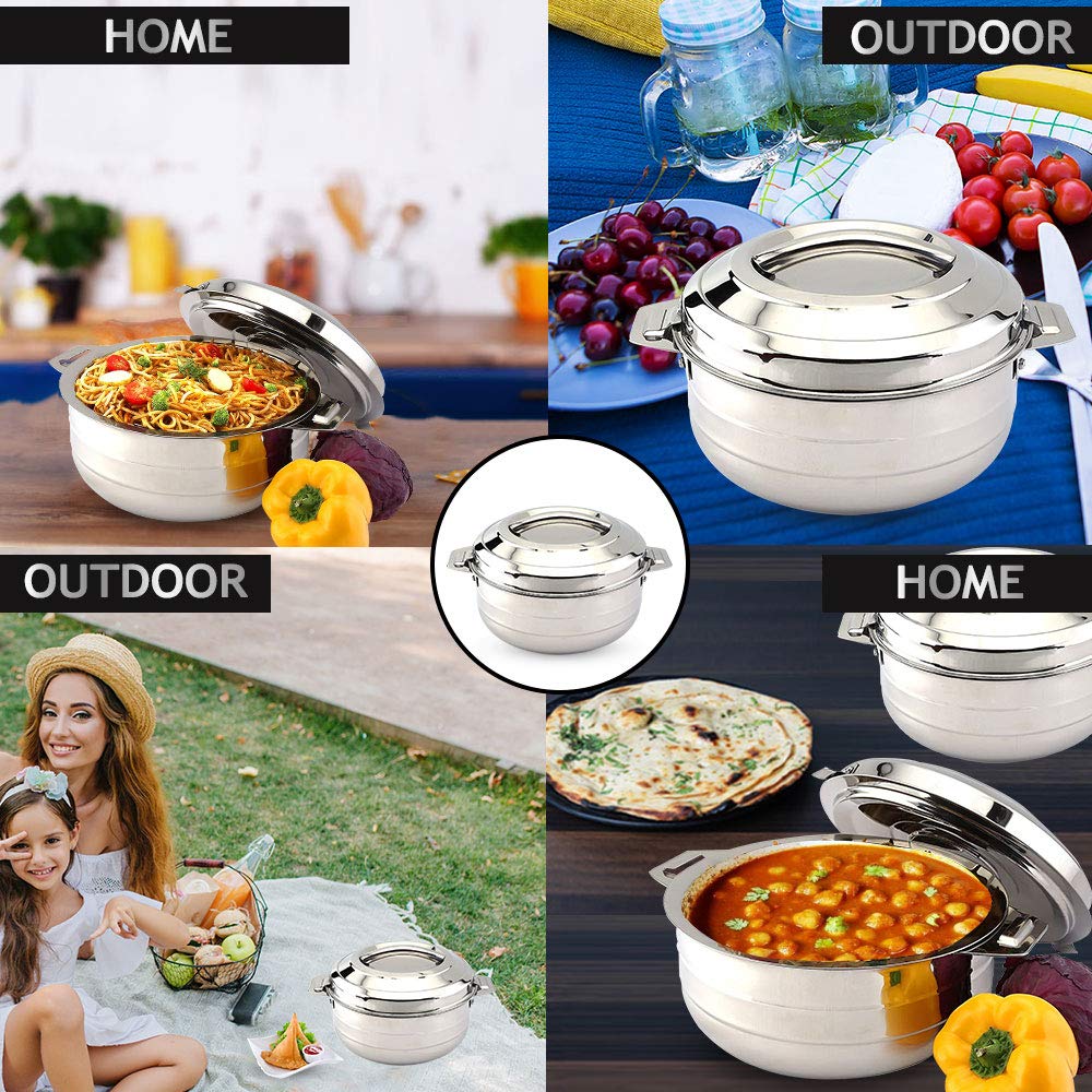 CELLO Lumina Insulated Stainless Steel Casserole with Lid 5000 ml 3