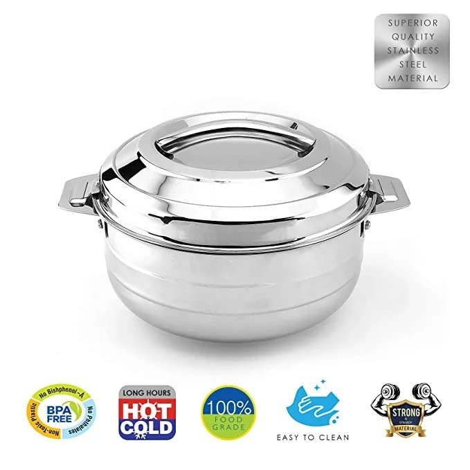 CELLO Lumina Stainless Steel Casserole, Double Walled, 1500 ml 3